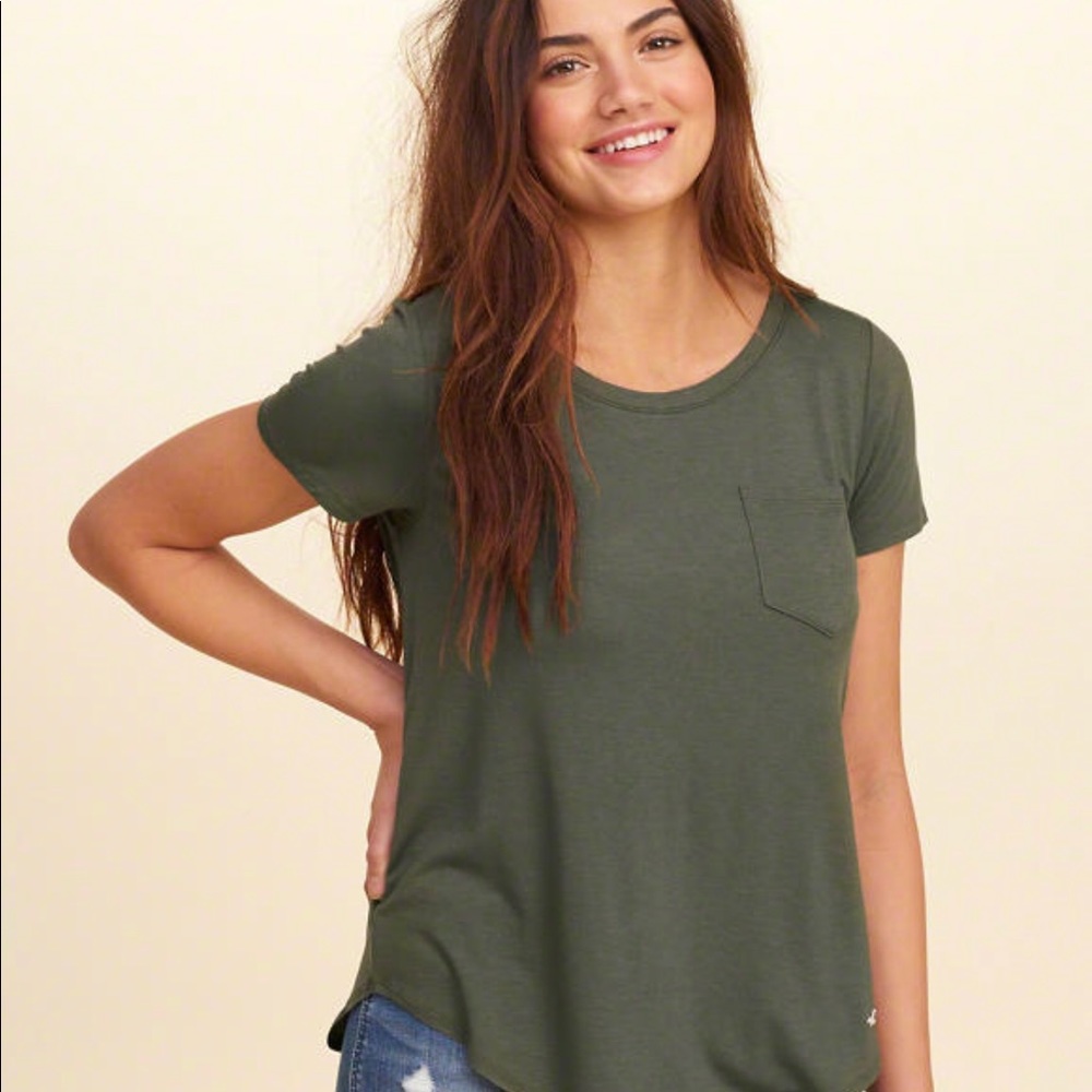 Olive colored basic tee